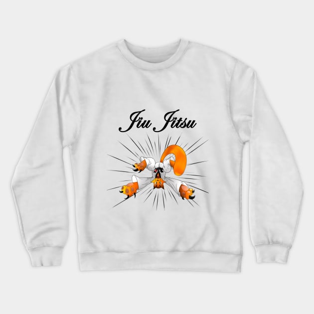 Jiu Jitsu Cat Crewneck Sweatshirt by UpsideDownJiuJItsu